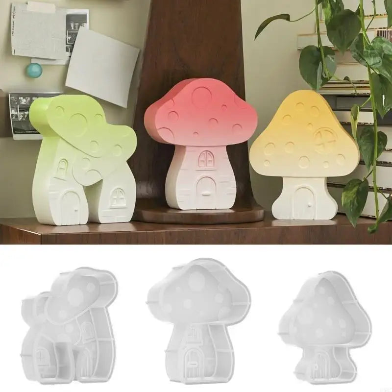 Mushroom House Silicone Molds for Making Soap Gypsum Decoration Epoxy Resin Silicone Molds for Art Craft Zpaxo