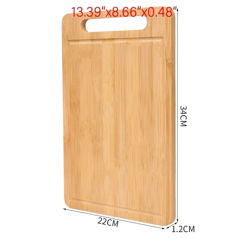 Wooden Cutting Board Kitchen Cutting Board for Meat Totally Bamboo Food Cutting Table Thickened Fruit Vegetable Chopping Panel Y Zpaxo L 34CMx22CMx1.2CM