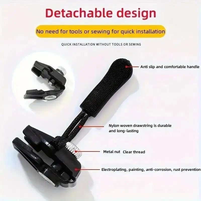 3 Sizes Sewing Zipper Repair Universal Instant Head Replacement Zpaxo