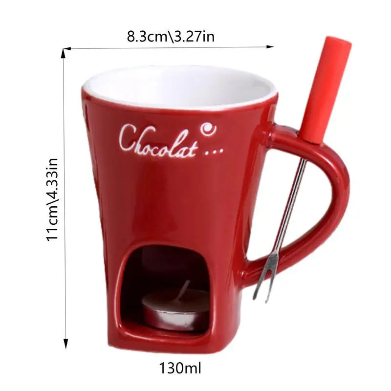 Fashion Fondue Mug Personal Mini Pots Chocolate Cheese Maker