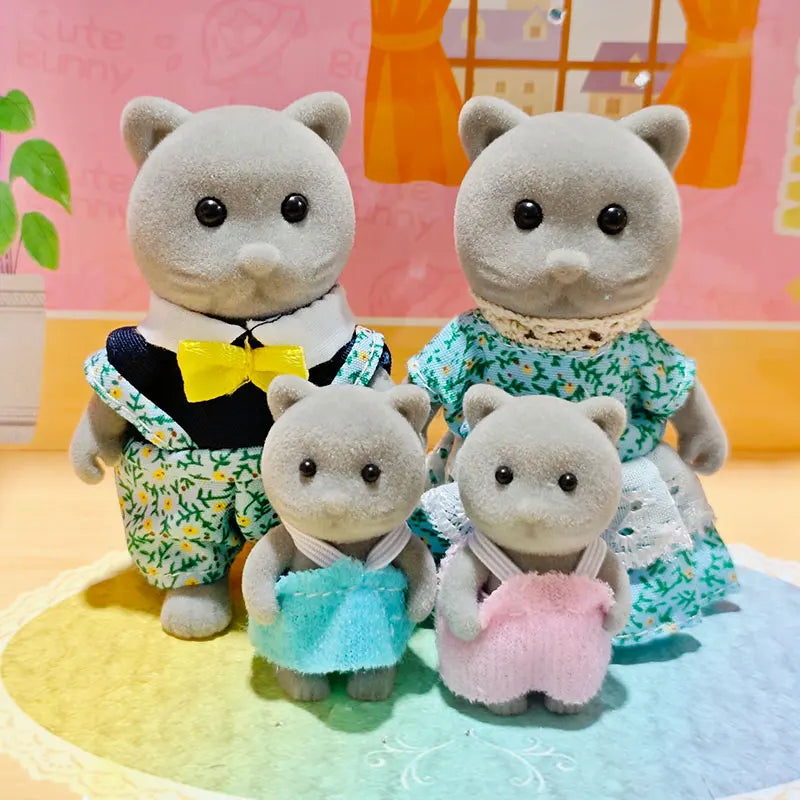 1 12 Simulation Forest Family Doll Accessories Reindeer Panda
