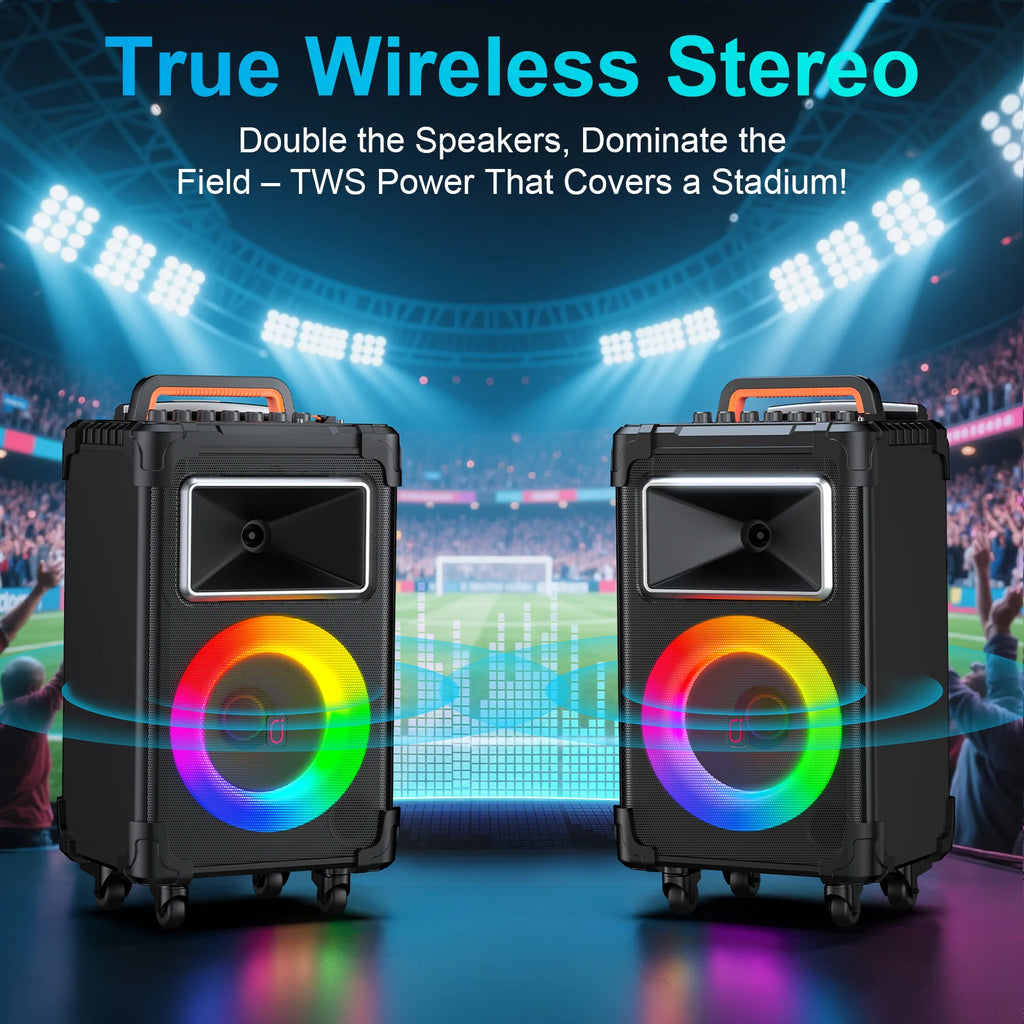 An20 Karaoke Machine About Bass Speaker Large Bluetooth Party Lights