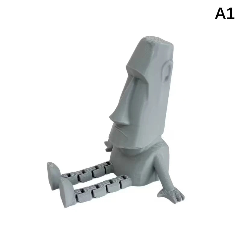 Party Gift 3D Printed Moai Statue Easter Island Moai Ornament With Movable Joints Collectible Figurine Home Desk Decor Zpaxo A1