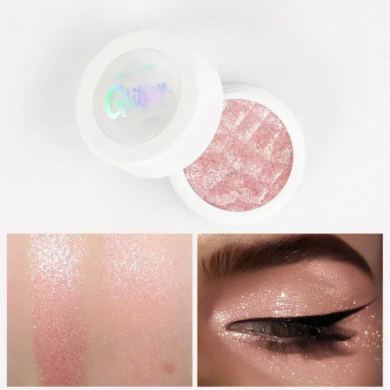 Monochrome Nude Highlights Eye Shadow Mud Mashed Potato Bright Mirror Crystal White Pearl Light Glitter Eyeshadow Palette Zpaxo