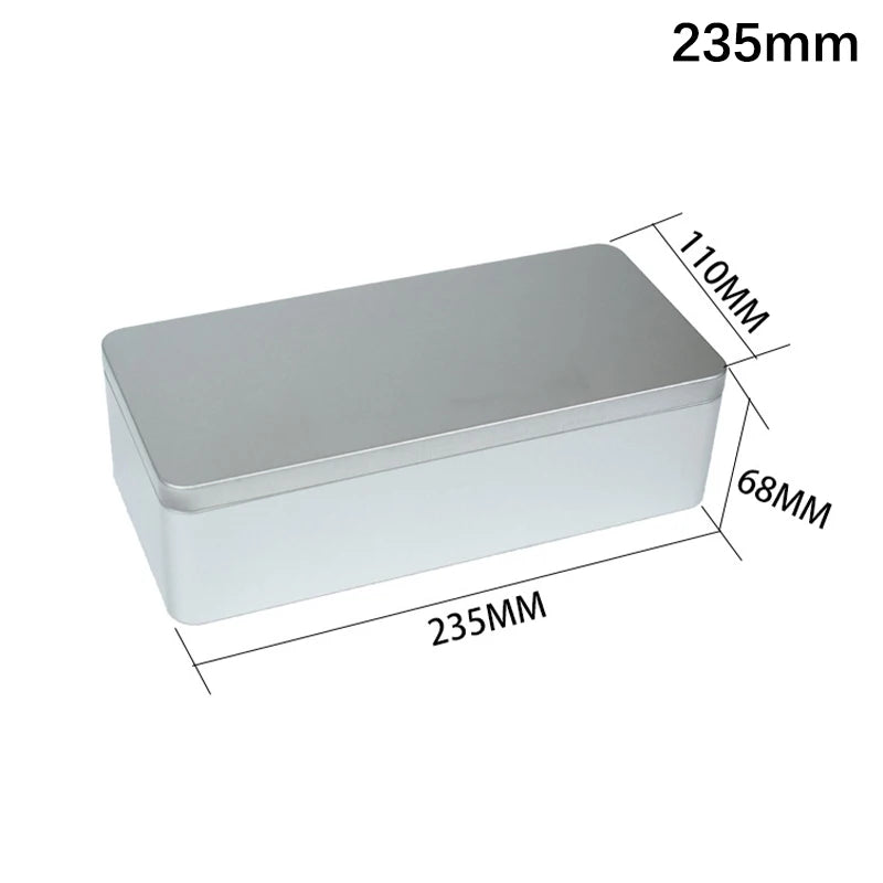 CMMini Tinplate Soap Box Portable Metal Rectangular Iron Small Square Zpaxo 235X110X68MM