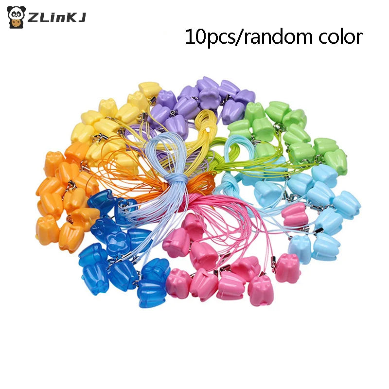 ▶10pcs Colorful Baby Kids Tooth Storage Box Organizer Milk Box Children's Souvenir Save Baby Teeth Keepsake Holder Zpaxo