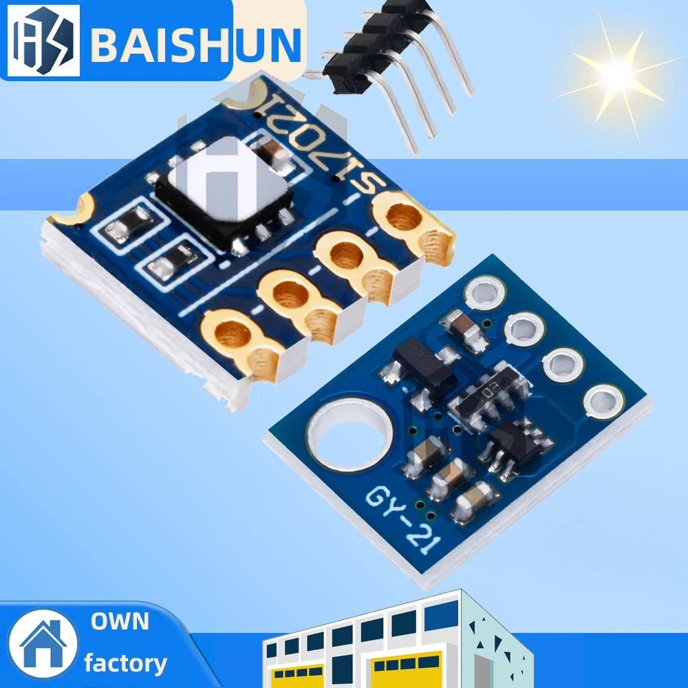 Industrial-Grade GY-21 Si7021 Sensor Module: High Accuracy Humidity & Temperature Detection (I2C/IIC Interface) Zpaxo