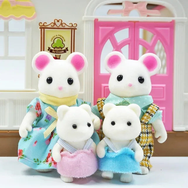 1 12 Simulation Dollhouse Anime Character Toy Cartoon Action Figure Zpaxo Mouse family