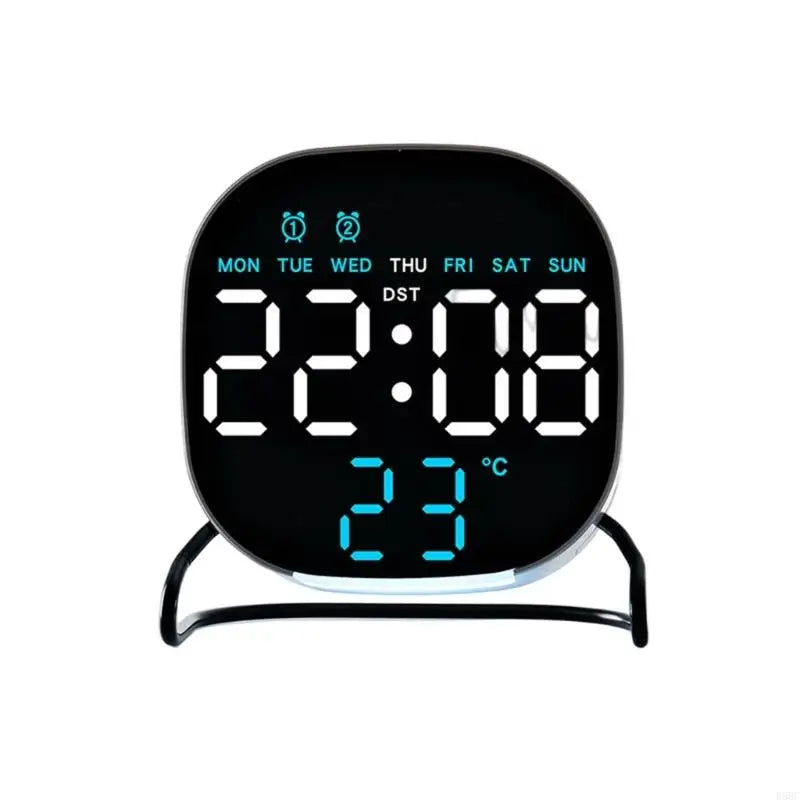LED Digital Clock Bedroom Desk Double Alarm Ambients Lighting