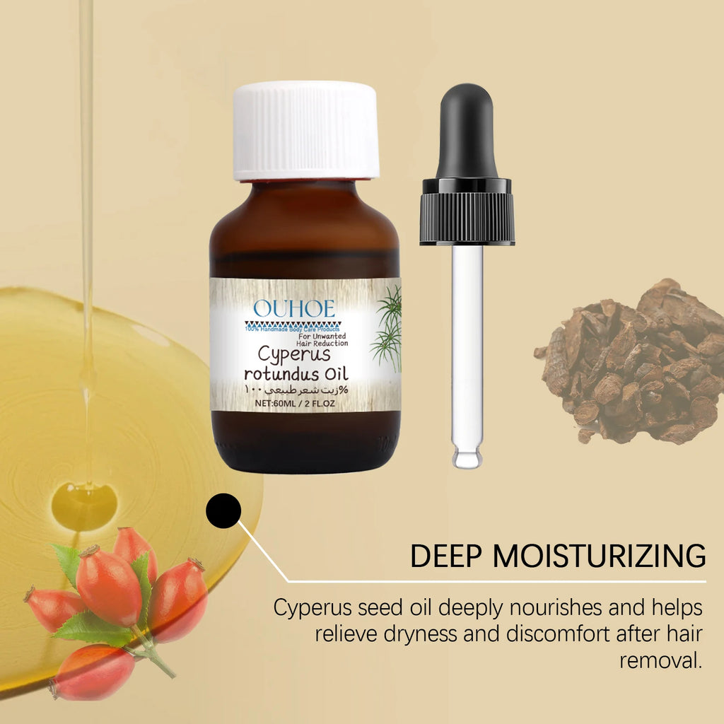 Cyperus Rotundus Hair Inhibitor Oil – Body Hair Removal Serum Hair Inhibitor Serum Zpaxo