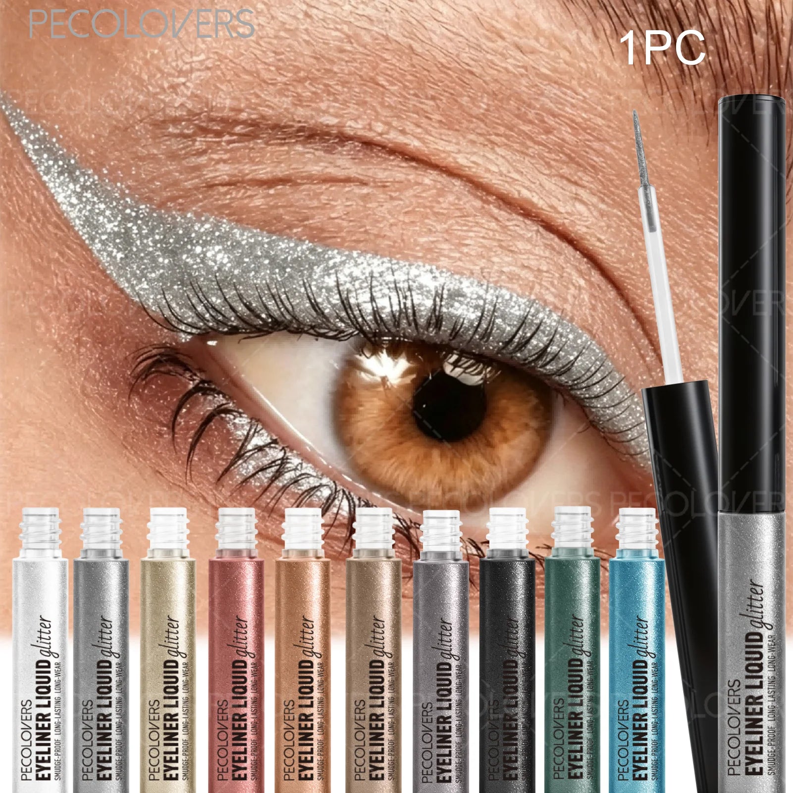 Pearl Diamond Eyeliner Liquid,Sparkling Eye Shadow,Everyday Makeup, Highshine Finish,Waterproof Makeup Zpaxo