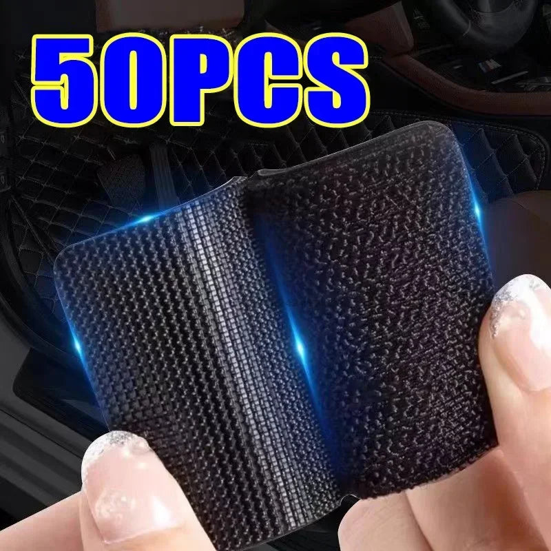 Strong Carpet Fixing Stickers Self-adhesive Touch Fastener Grip Tape Black Pad Double Faced Mat Fixed Patch Home Floor Anti Skid Zpaxo