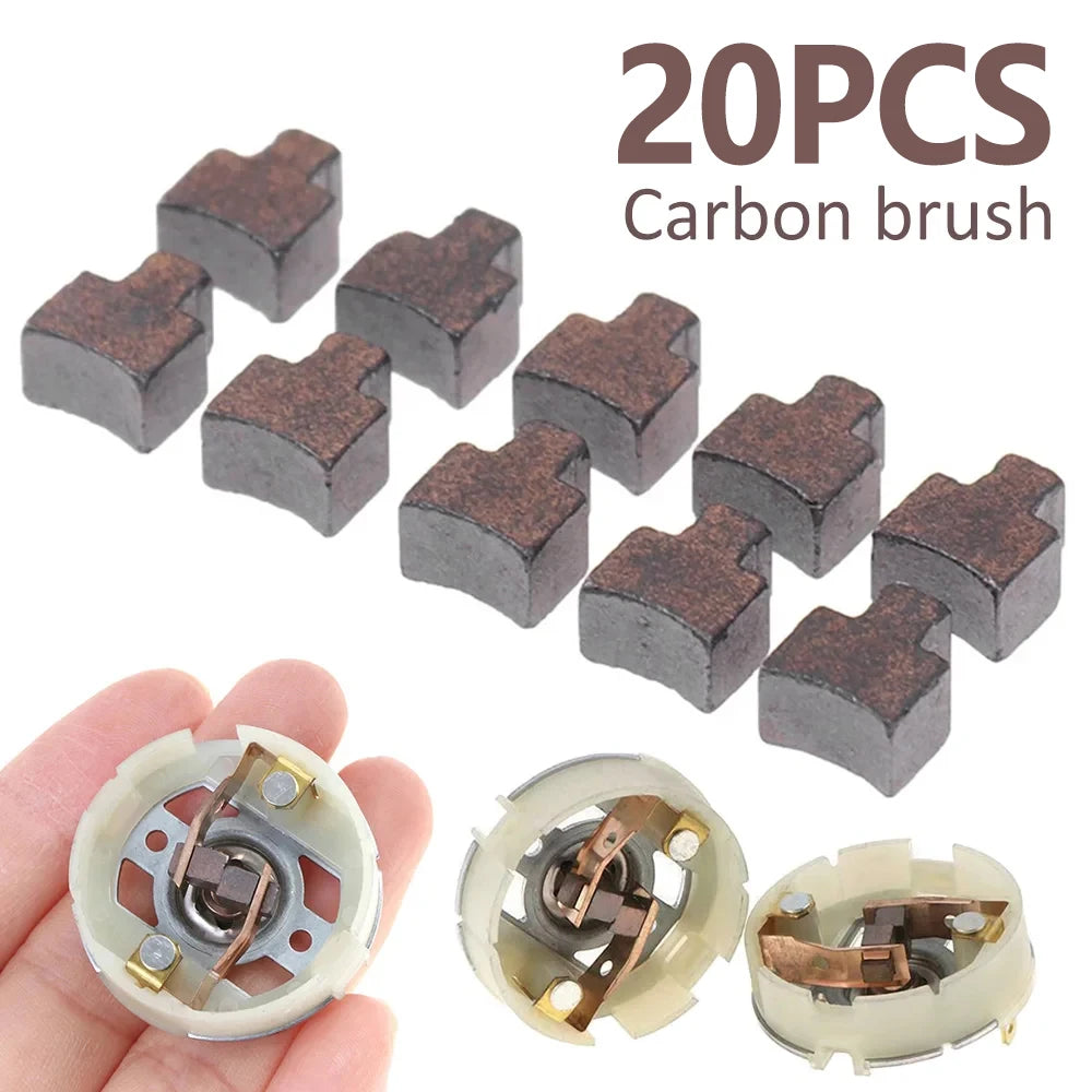 20pcs Replacement Motor Carbon Brush RS550 Motor Metal Carbon Brush Professional Screwdriver DC Motor Charging Drill Accessories Zpaxo