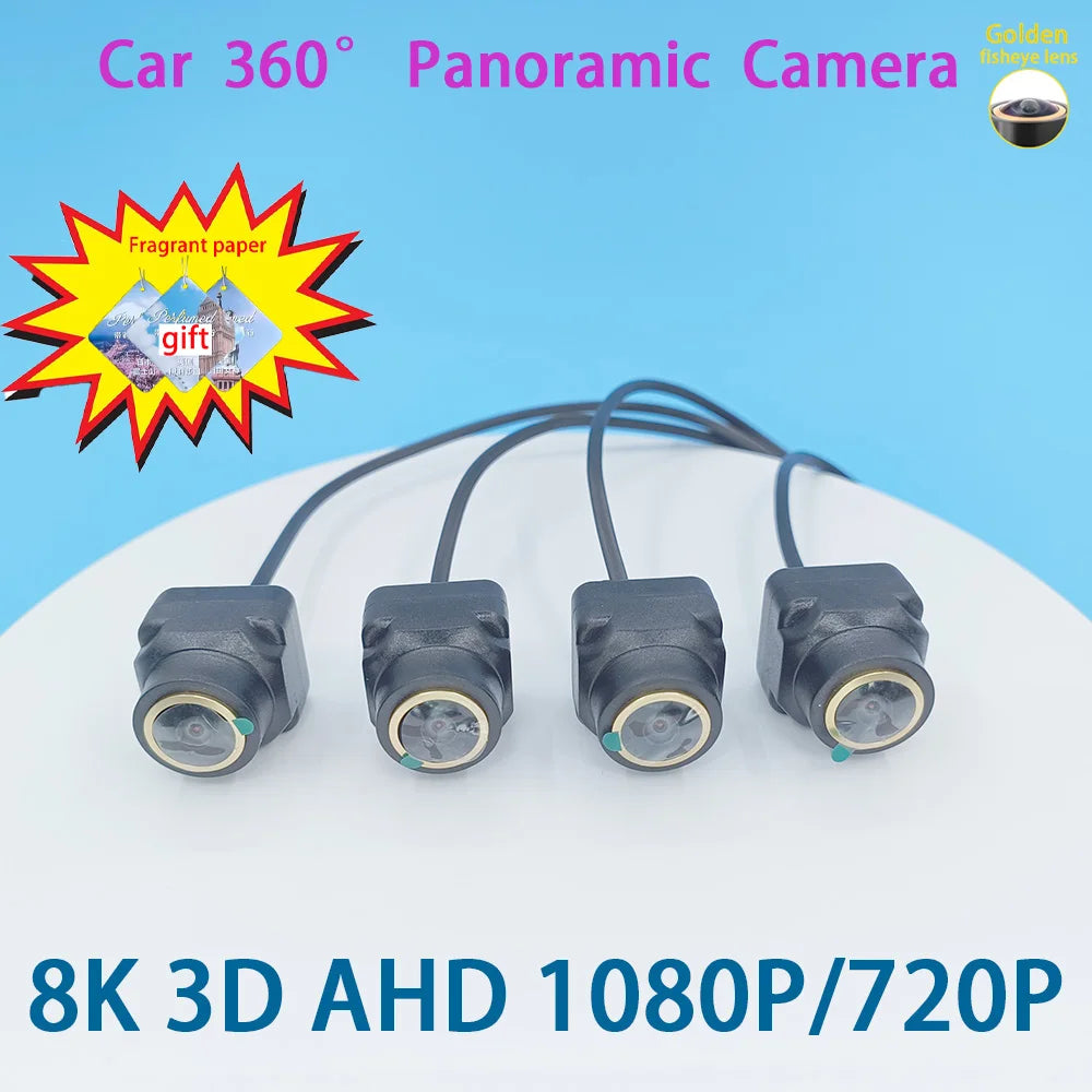 8K AHD 1080P 720P 3D Car 360 Panoramic Camera Rear+front+side Android