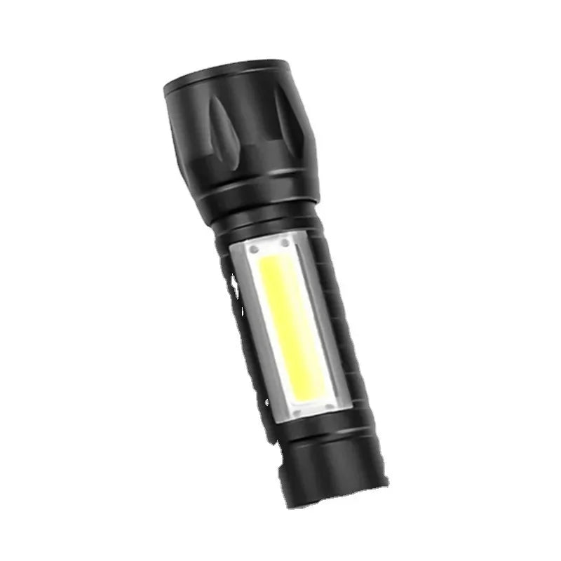 Mini Rechargeable LED Flashlight – Zoomable Spotlight & Floodlight