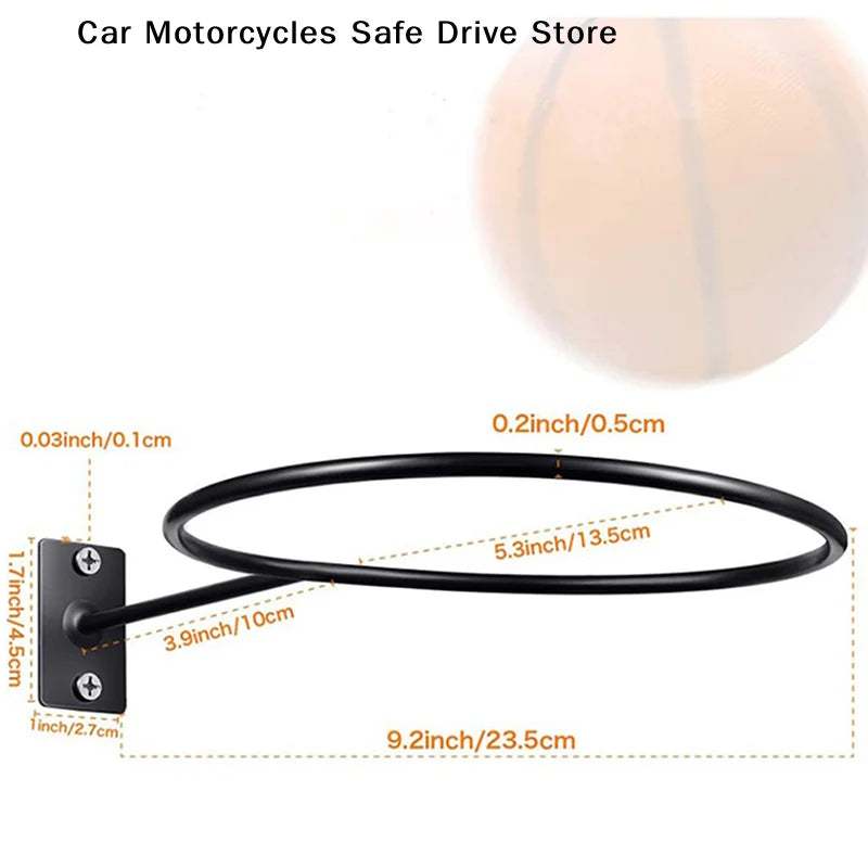 CM1Pcs Metal Ball Storage Rack Wall Mounted Holder Space Saving