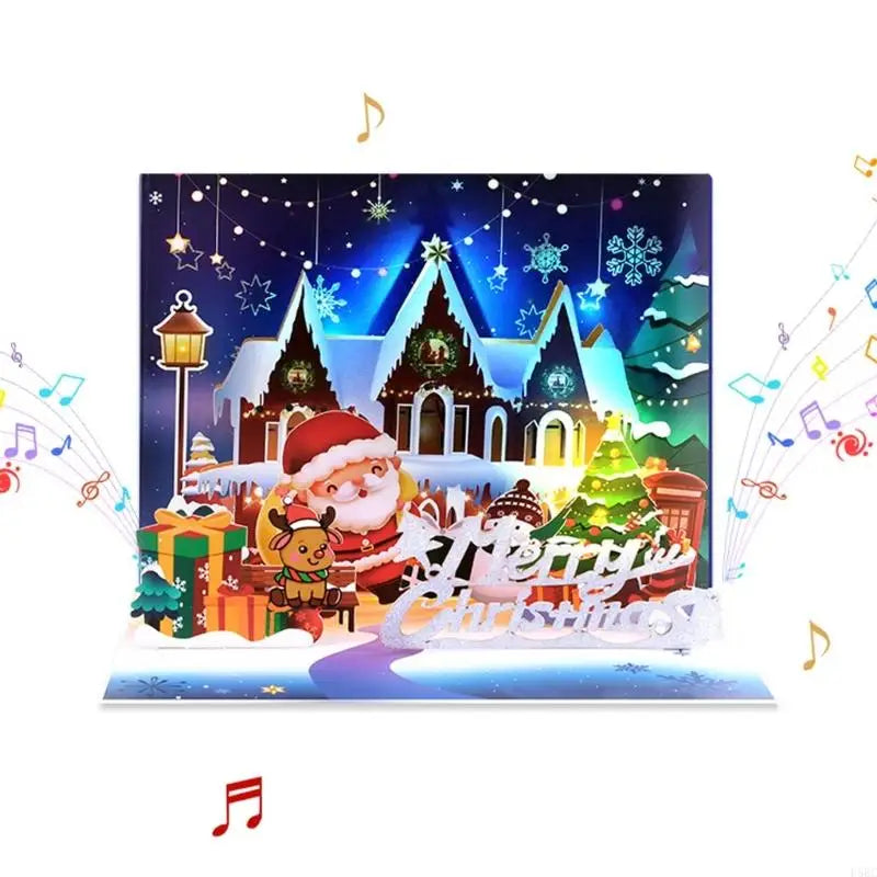 Light Music Holiday Card Illuminated Musical Christmas Greeting