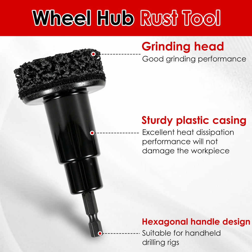Wheel Hub Cleaning Kit Brake Disc Rust Remover Pad 1/2 Inch Impact Wrench Drill Attachment Car Rim Resurfacing Paint Stripping T Zpaxo