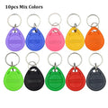 10 125khz TK4100 EM4100 RFID Proximity Keychain Door Entry Access