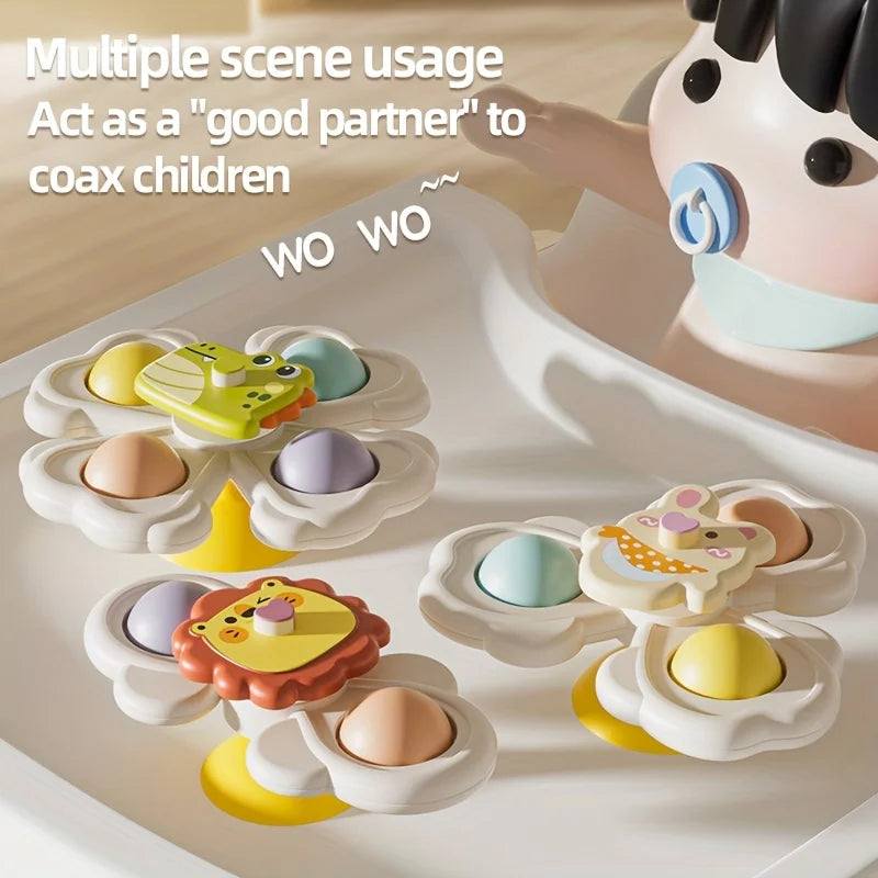 1 3 Suction Cup Spinning Toy Suitable Desktop Glass Tile Wall