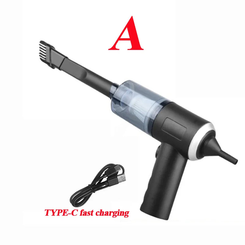 Wireless Car Vacuum Cleaner USB Charging 1200mAh Portable Cleaning Appliance Mini Wet and Dry Blow Vacuum Cleaner Household Zpaxo A set