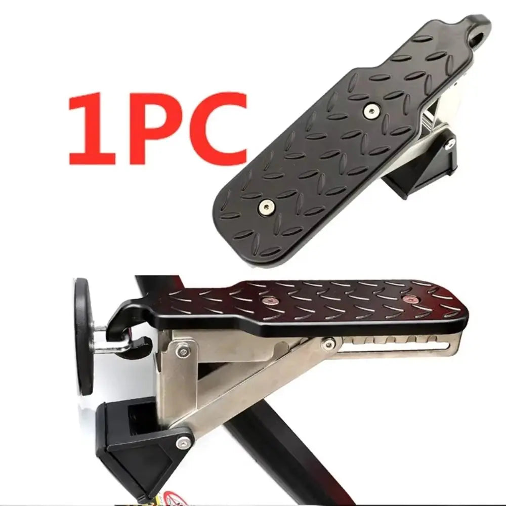 Foldable Car Door Step Universal Aluminum Alloy Lock Hook Foot Pedal