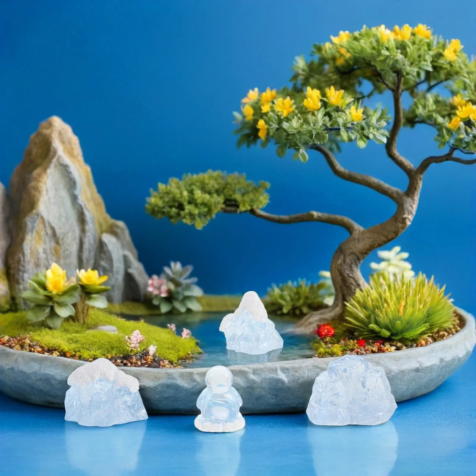 18Pcs Micro Landscape Arctic Scene Mini Penguin Iceberg Igloo Glacier Decoration Cake Topper Aquarium Winter Craft Polar Display