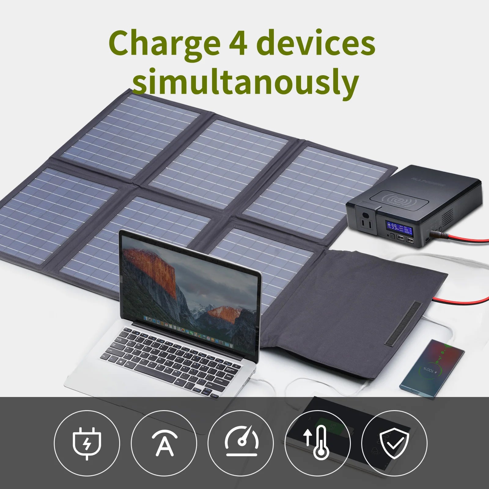ALLPOWERS Solar Powerbank 41600mAh 200W Portable Powerstation Zpaxo