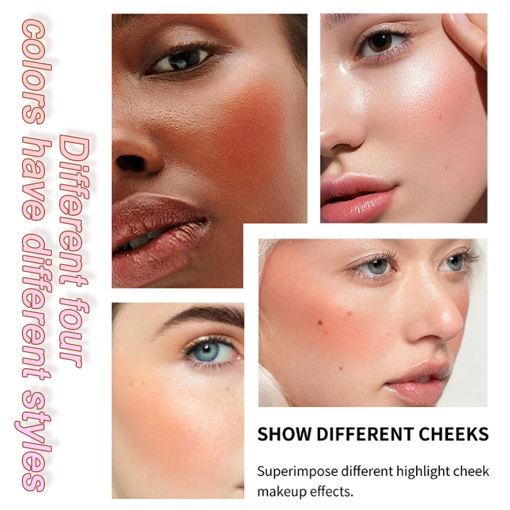 HISYI Aquatic clear monochrome blush, natural whitening, large capacity matte, easy-to-color monochrome rouge blush plate Zpaxo