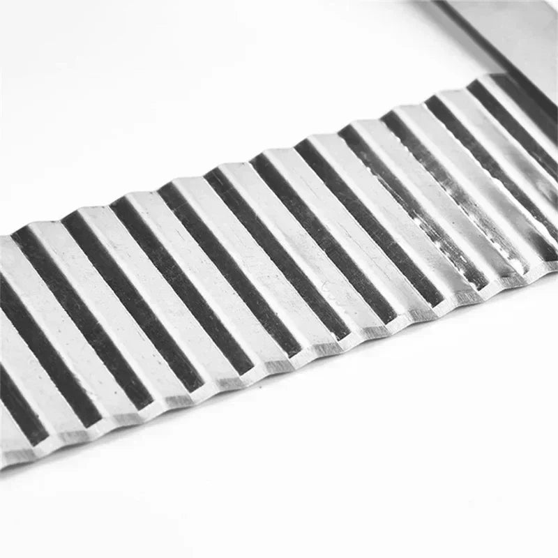 Crinkle Cut Wavy Slicer – Stainless Steel Potato & Veggie Cutter Crinkle Cut Slicer Zpaxo
