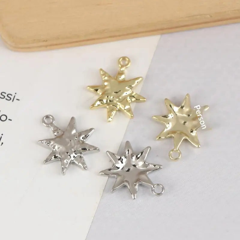 Simple Alloy Octagonal Star Pendant DIY Bracelets Necklaces Jewelry Zpaxo