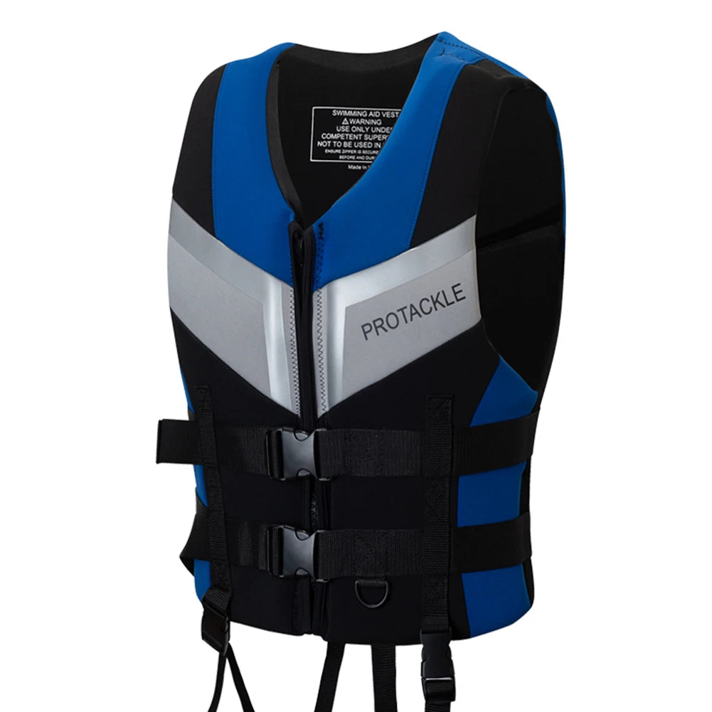 Water Sports Life Vest Buoyancy Boating Skiing Driving Lightweight Zpaxo blue L