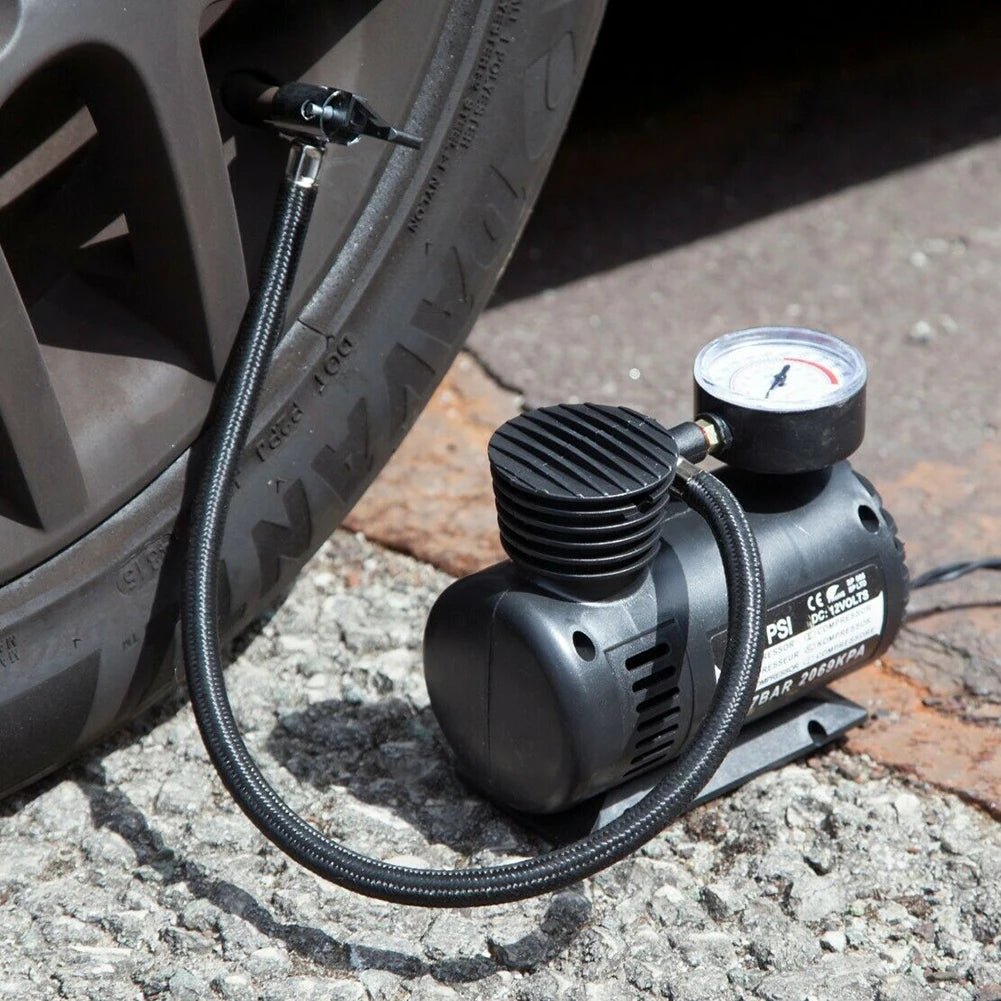 60W Car Air Compressor 12V–24V 300 PSI Portable Tyre Inflator