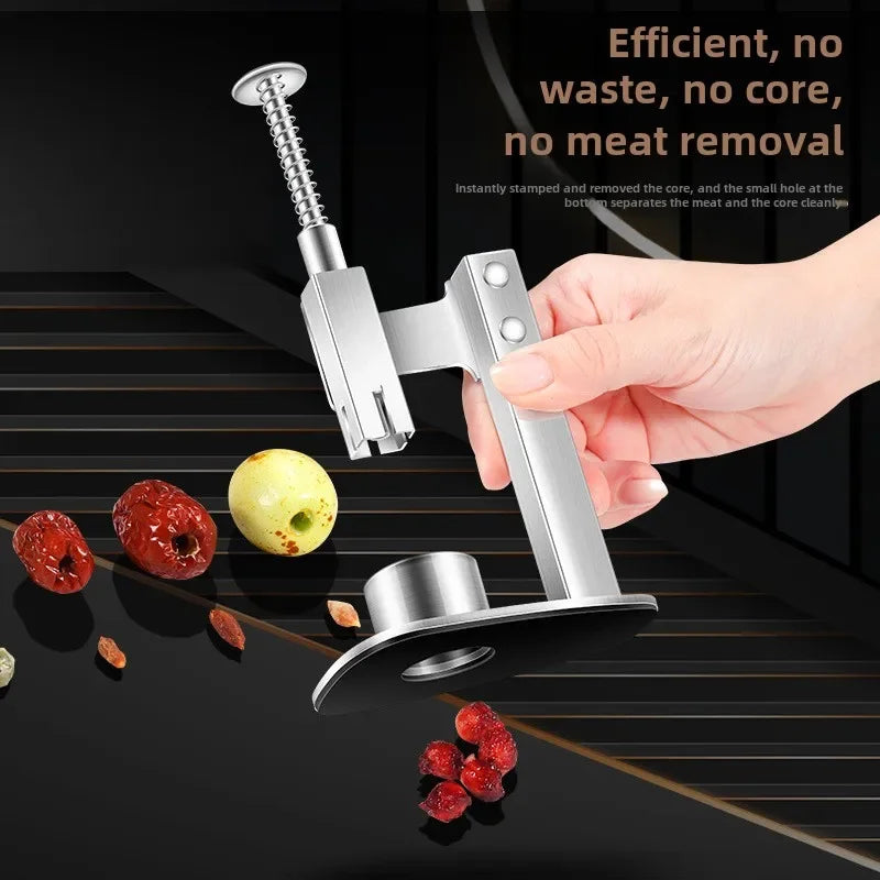 2025 New 304 Stainless Steel Oil Orange Corer Multi-purpose Press Type Cherry Corer Household Labor-saving Jujube Core Remover Zpaxo