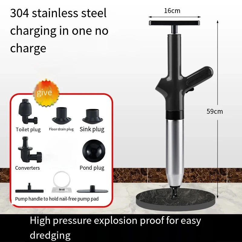 Toilet Unclogger Can Instantly Clear The Sewer Block The Toilet And Create A Universal Kitchen Floors Drain With Air Pressure Zpaxo Black