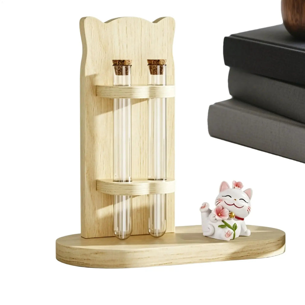 Cat Whisker Vase Decorative Double Tube Storage Cork Stopper