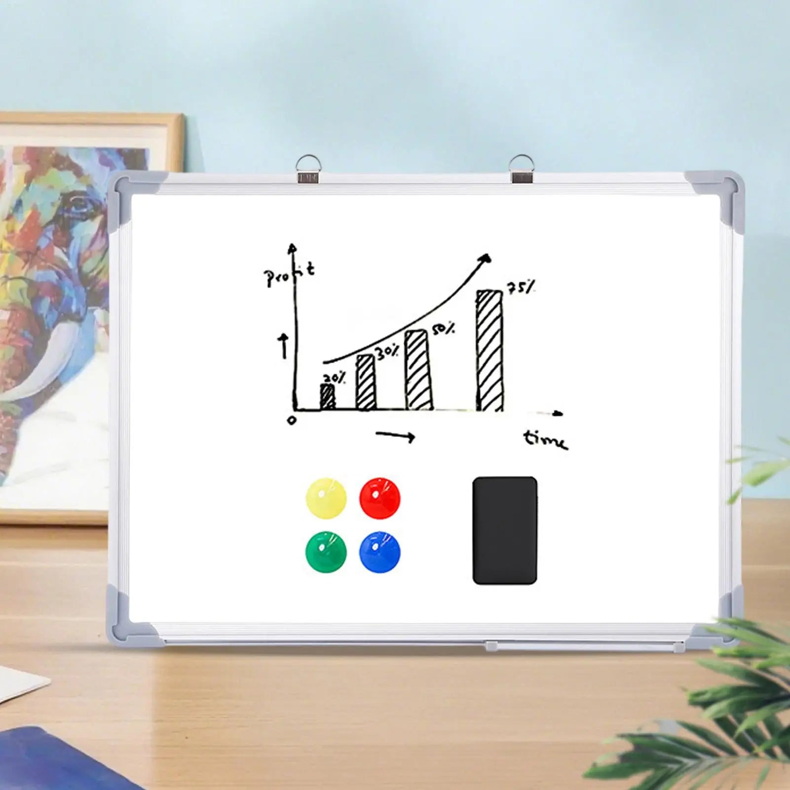 Magnetic Whiteboard 30x40cm Wall Planner Dry Erase Board Office Home