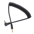 Camera Flash Sync Cable 2.5mm to Male Flash PC Sync Cable Cord with Screw Lock Extended Coiled Wire Zpaxo black