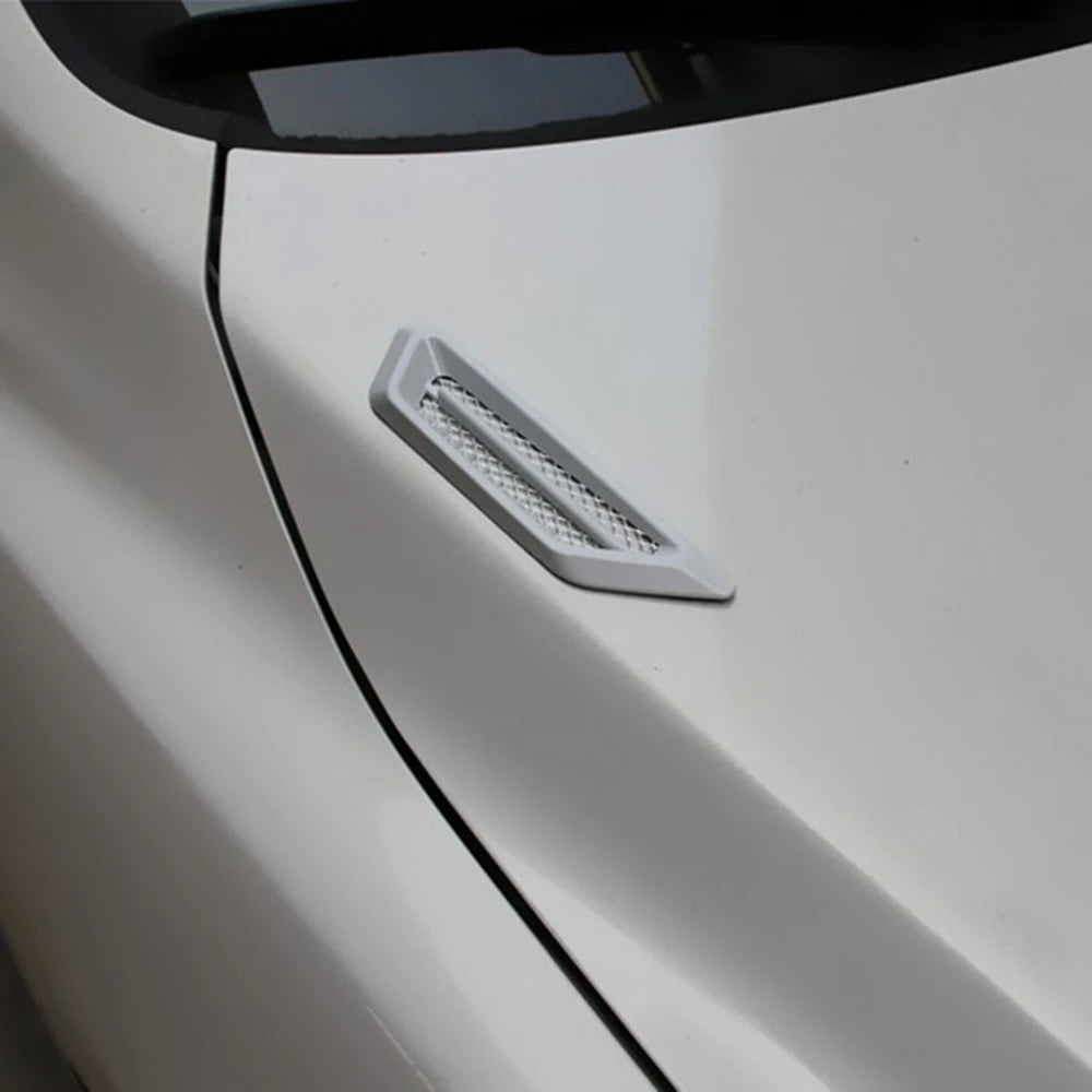 1 Pair Universal Shark Gills Side Mesh Cover Auto Sticker Hood Bonnet