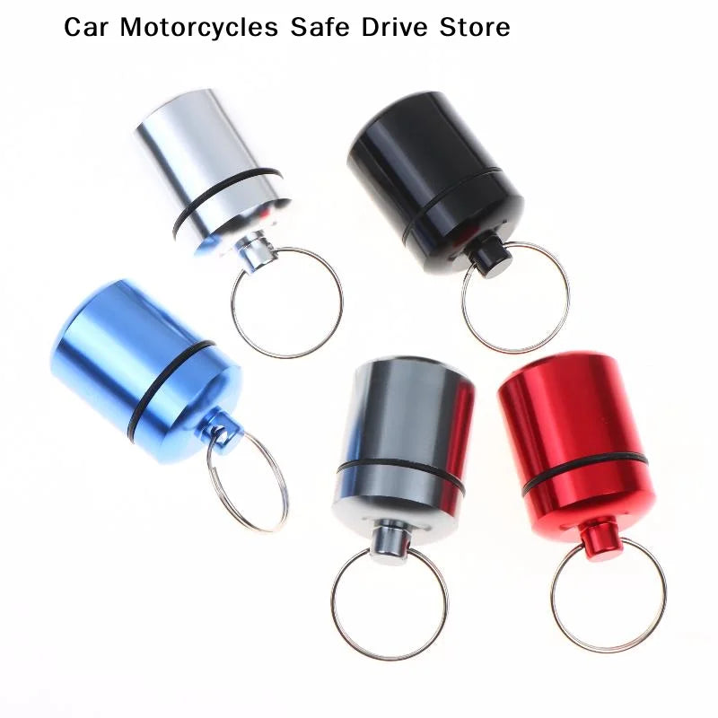 CMAluminum Alloy Pill Case Keychain Portable Waterproof Mini Storage