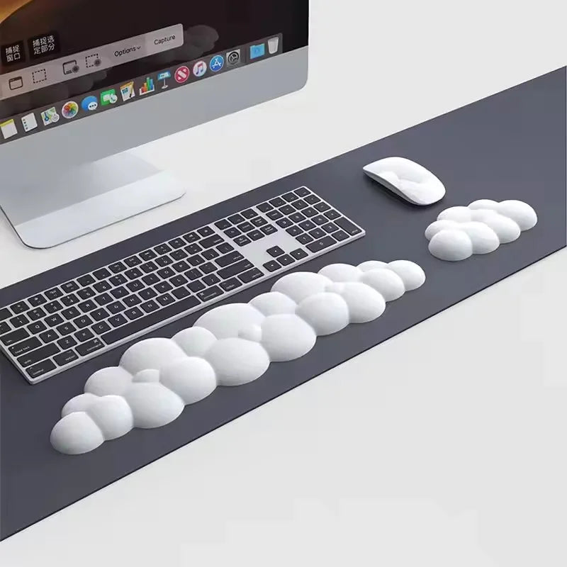 Mouse Pad Wrist Rest Keyboard Cloud Non-slip Ergonomic Computer Mice Zpaxo