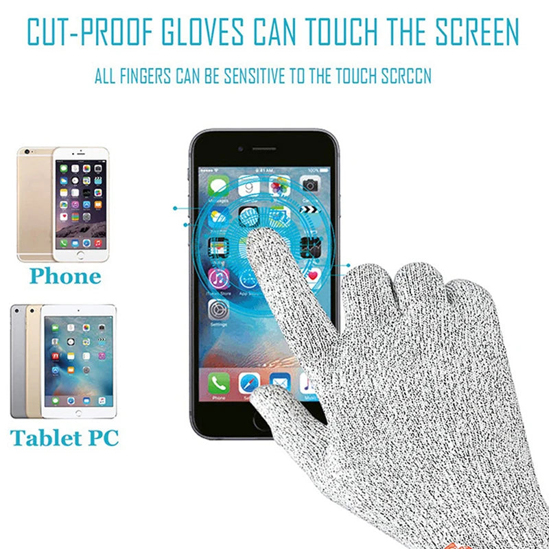 1 Pair Safety Anti Cut Gloves High-strength Industry Kitchen