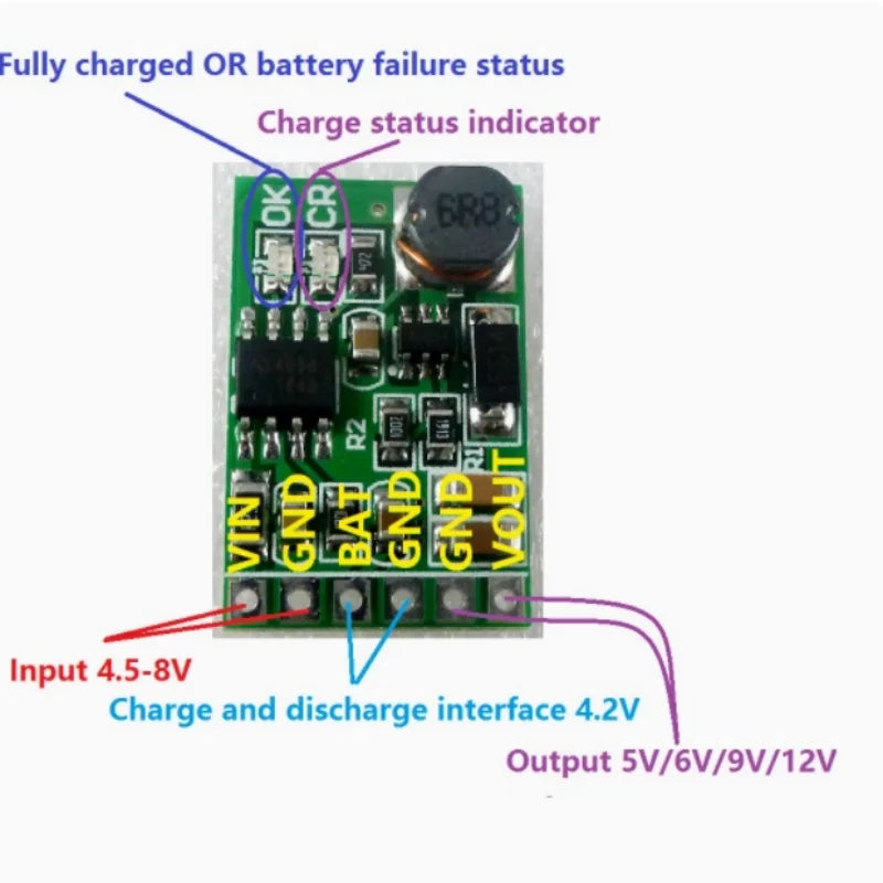 DC 5V 12V UPS Mobile Power Converter Module 2-in-1 Charger Boost Zpaxo