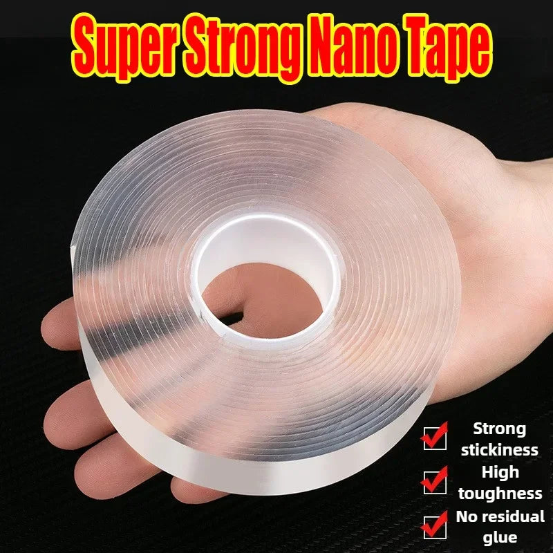 Double Face Transparent Double Sided Tape Super Strong Sided Reusable Waterproof Tapes Heat Resistance Bathroom Home Decoration Zpaxo