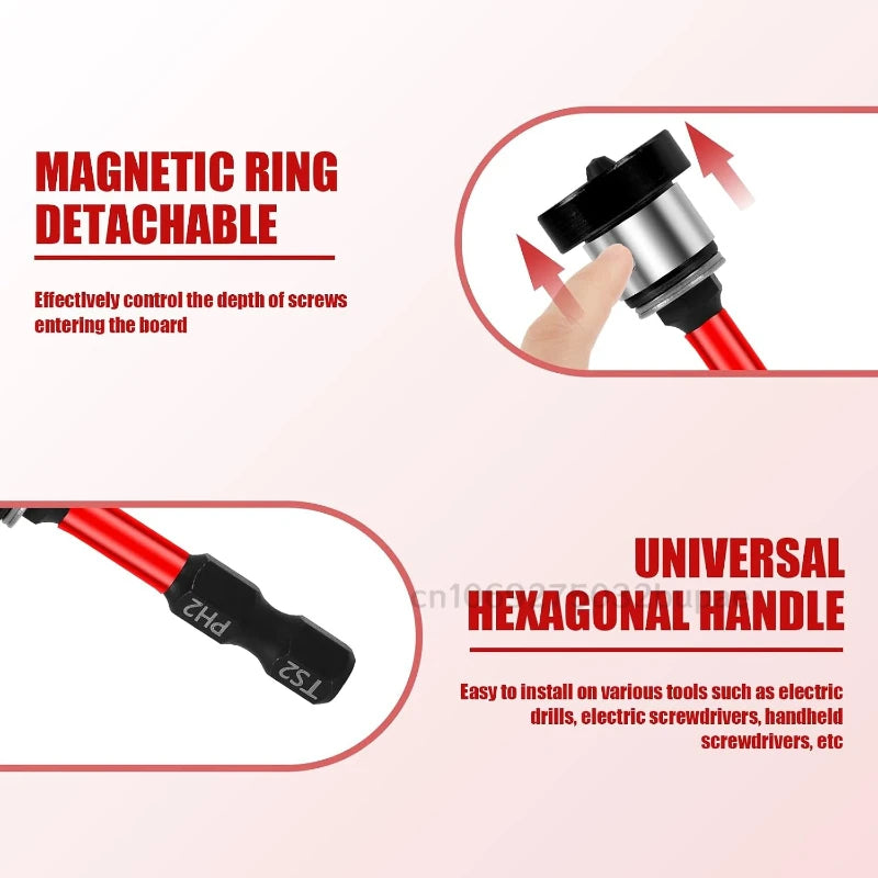Positioning Screwdriver Bits Steel Magnetic Batch Head for Plasterboard Drywall Locating Batch Head Screws Setter Drilling Tool Zpaxo