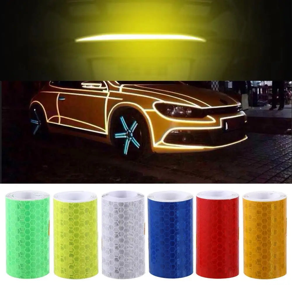 Styling Protective Sticker 5*100cm 5*300cm Car Decal Motorcycle Film Reflective Strip Sticker Safety Warning Tape Self Adhesive Zpaxo