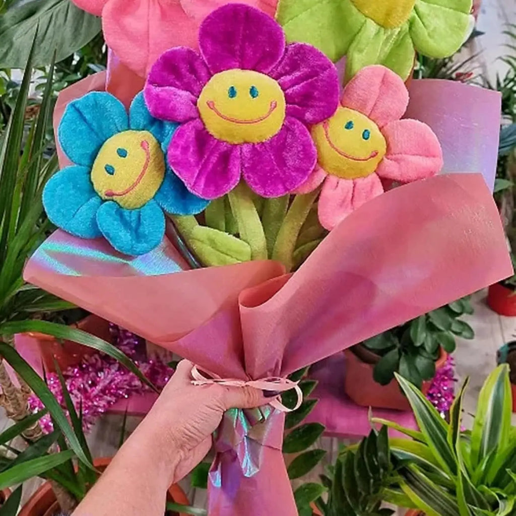 Artificial Plush Sunflower Daisy Flower Bendable Curtain Buckle