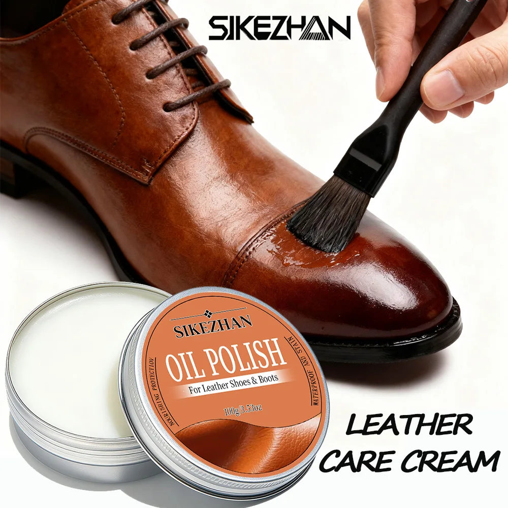 Finest Leather Shoe Polish Oil – Premium Shoe Care Cream for Leather Shoes and Boots, Nourish Restore Shine Waterproof & Protect Zpaxo