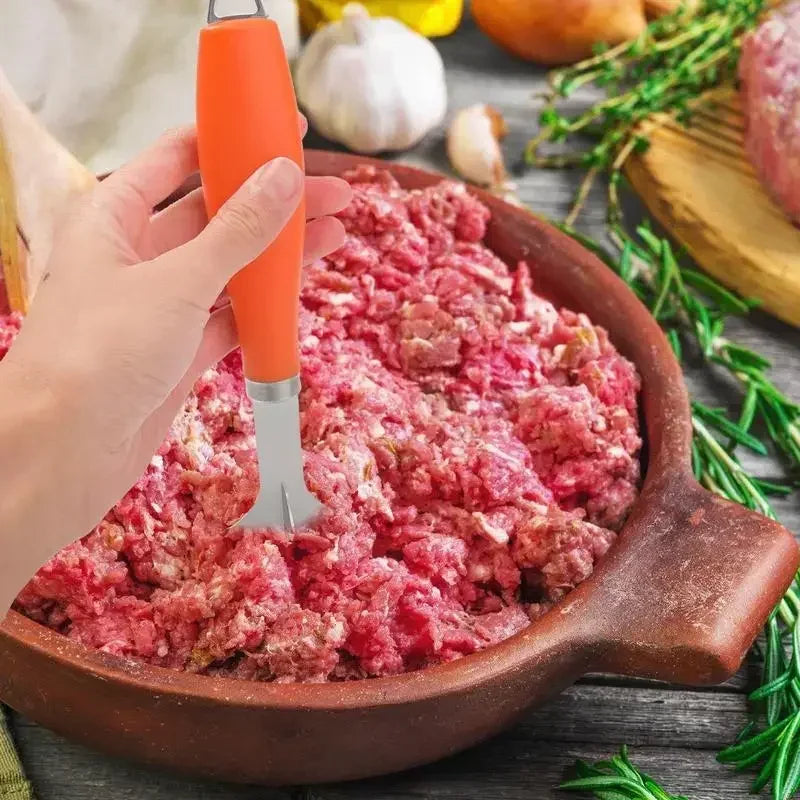 Meat Chopper – Non-Slip Stainless Steel Ground Beef Tool Meat Chopper Tool Zpaxo