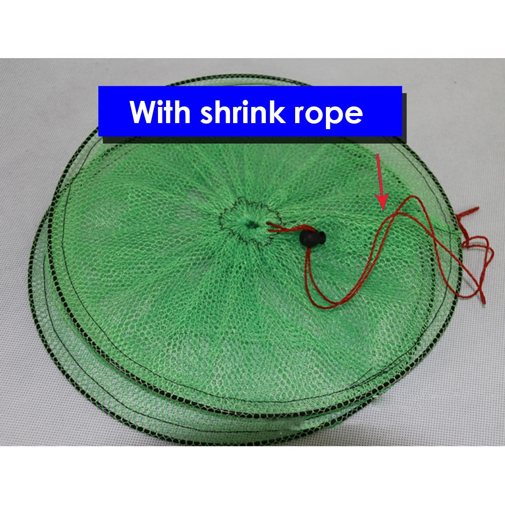 Nylon Fishing Net Folded Portable Fish Network Casting Nets Crayfish Zpaxo